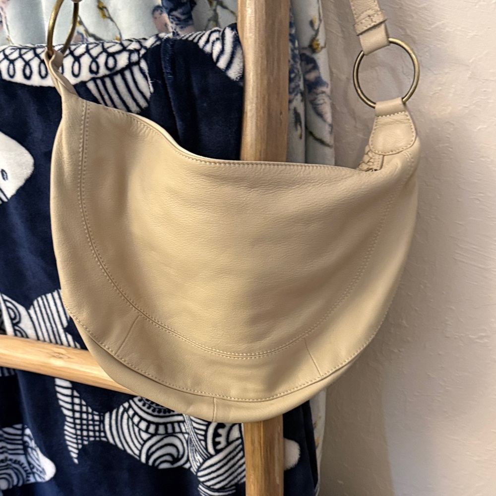 Anthropology Woven Crescent Shoulder Bag - Beige - Picture 5 of 13